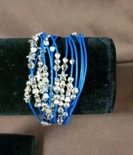 Paparazzi Star Studded Affair Blue Magnetic Bracelet