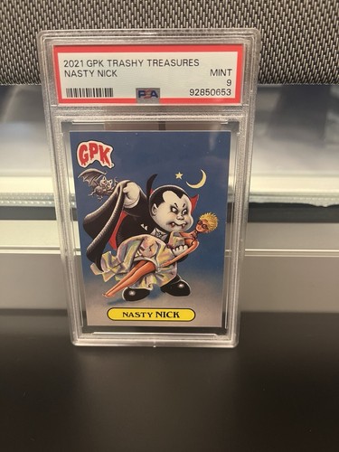 2021 Garbage Pail Kids Trashy Treasures Card NASTY NICK PSA 9 - POP 4! - Picture 7 of 8