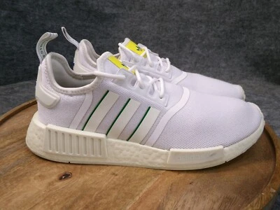 Adidas NMD R1 Originals White Green Yellow Sneakers Shoes GX9885 Men's Size 9 US - Image 1 of 4