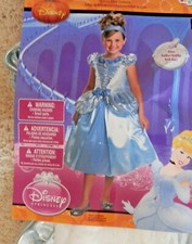 Disney cinderella deluxe 4/6 costume DRESS new deluxe HALLOWEEN