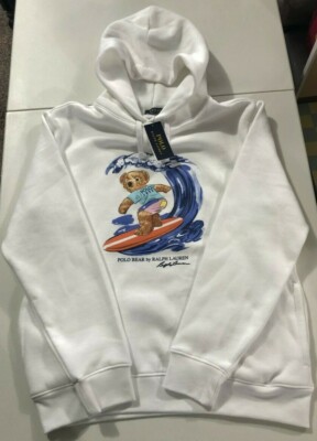 polo hoodie with bear