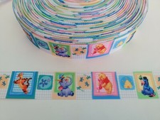 5 Yards 1" Winnie the pooh Grosgrain Ribbon Hair Bow Supply.