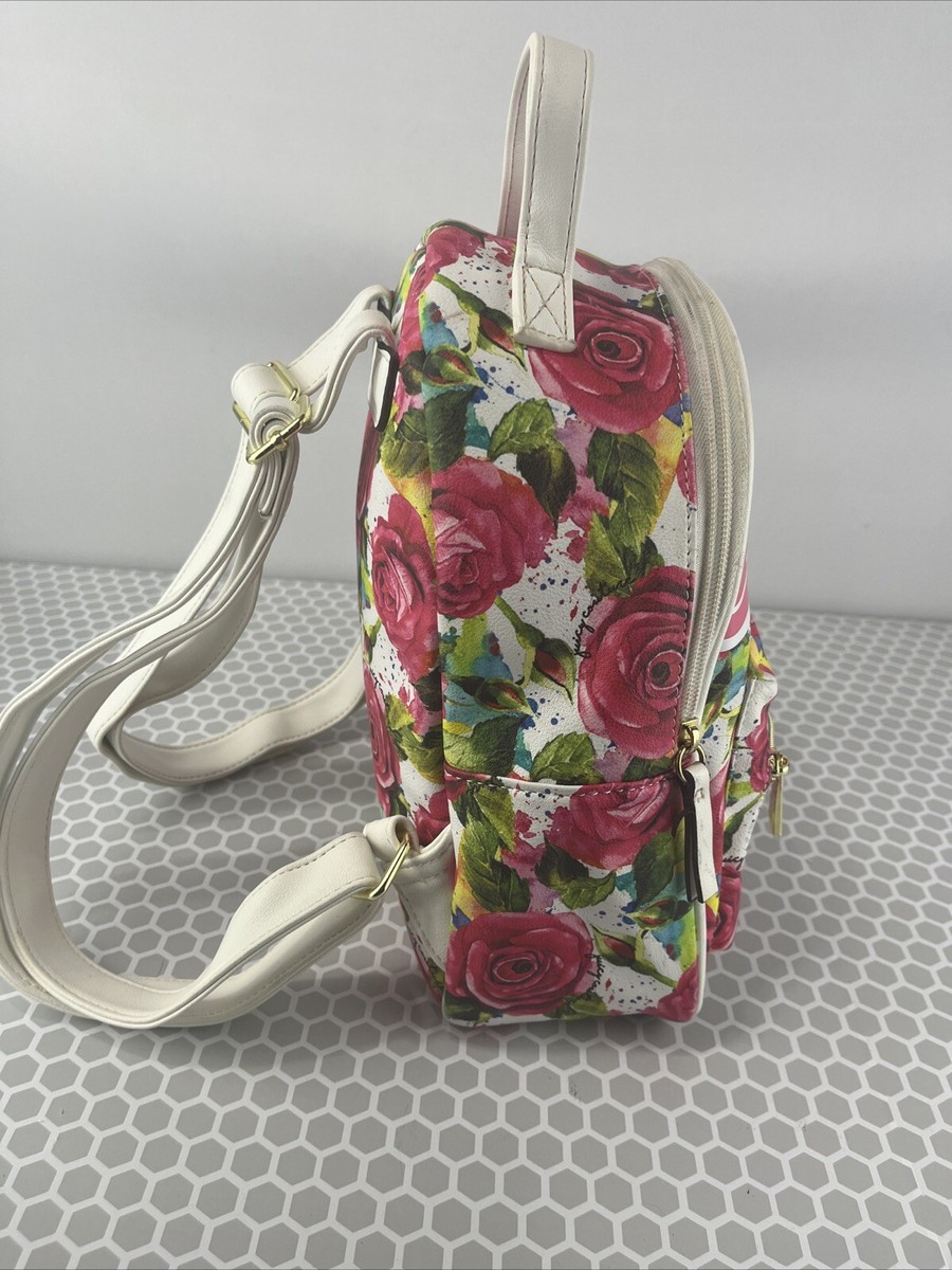 Y2K JUICY COUTURE Rose Rosie Floral Pink Mini Backpack Bag  display picture 3