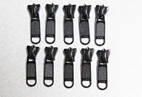 YKK Black #5VS Single Pull Metal Sliders for Vislon Zipper, Pkg of 10 pieces