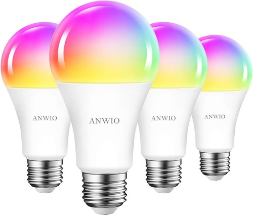 Smart E27 RGB LED Lampe 12W WLAN Bluetooth kompatibel mit Alexa Google 4er Pack - Bild 11 von 12