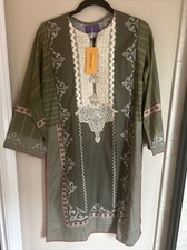 SANA SAFINAZ ETHNIC PAKISTANI KURTI KURTA LIGHTWEIGHT EMBROIDERED XS