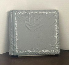 Creative Memories 7x7 Scrapbook Album GREEN Silver Border Design 12 White PAGES