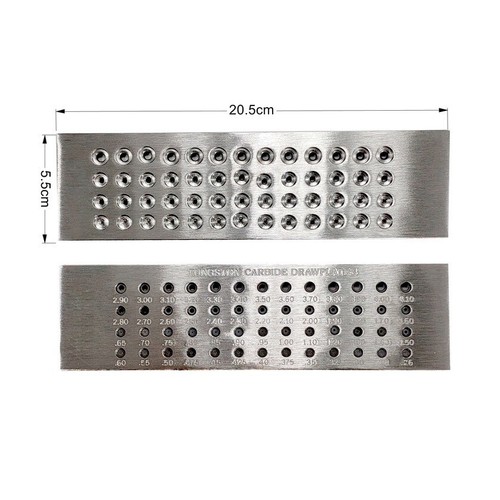 Walzwerk Für Schmuck - 52 Loch Ziehplatte 0,26-4,1mm