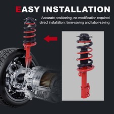 TRQ Front And Rear Complete Strut Assembly & Shock Absorber Kit Complete Strut & Coil Spring Assembly Fits Select 2006 2008 Toyota Rav4