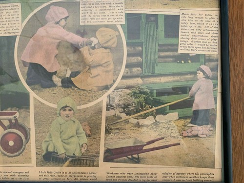 Rare Color 1936 Chicago Herald Examiner Newspaper Article THE DIONNE QUINTUPLETS - Picture 7 of 8