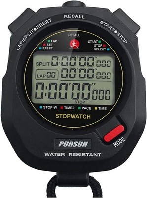 Professional Timer Stopwatch, Digital Sports Stopwatch with Countdown Timer,... 