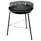 BBQ Charcoal Grill Garden Camping Round Chrome Steel Tripod Portable Compact UK