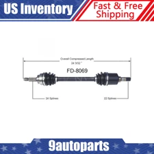 For 1988-1990 1991 1992 1993 Ford Festiva Manual Trans. Front Left CV Axle Shaft