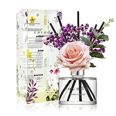 COCODOR Rose Reed Diffuser Set / 6.7oz / Garden Lavender/Scent Diffuser with 
