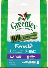 Greenies Large Natural Dental Care Dog Treats Fresh Flavor