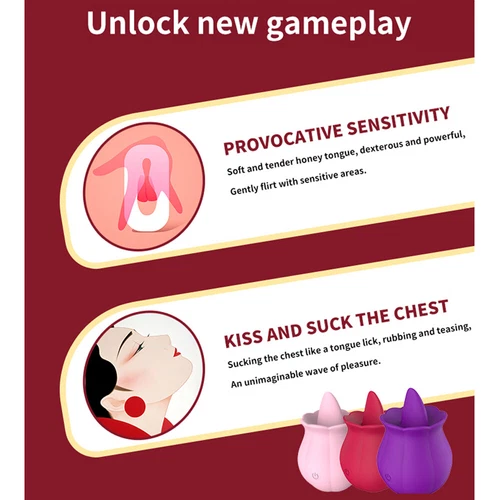 Silikon-Vibrator-Lecken-Sauger-Frauen-Massagegerät-10 Vibrationen USB Wiederaufladbar - Bild 5 von 21