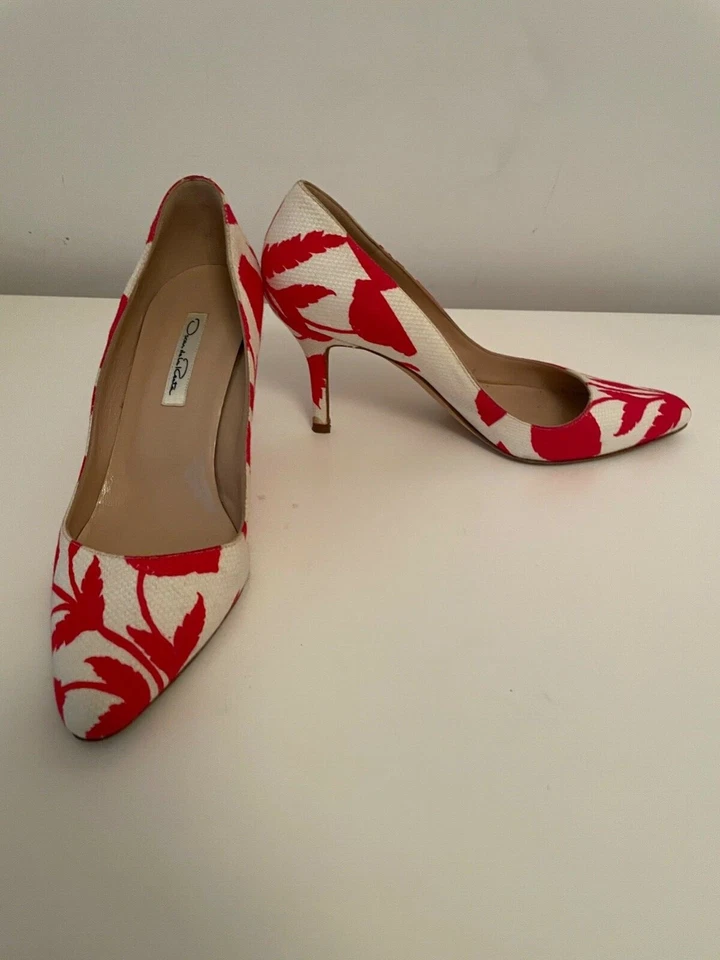 Oscar De La Renta woven floral pumps 37.5 - Изображение 4 из 4