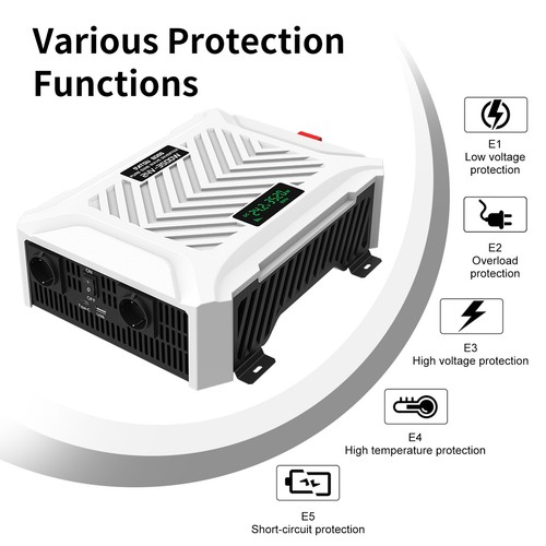 3500W 7000W Inversor de seno puro 24V 230V Convertidor de voltaje Inversor USB - Imagen 7 de 9