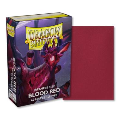 Dragon Shield Japanese Size Sleeves - Blood Red (60 Matte Kartenhüllen) NEU&OVP