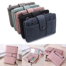 Leather Wallet for Women Ladies Credit Card Holder Bifold Purse Clutch Handbag