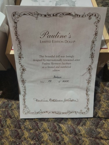 Bambola angelo ambra Pauline's edizione limitata con certificato di autenticità - Foto 3 di 6
