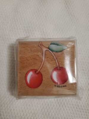 Mary Engelbreit Cherries Stamp Wood Fruit International Greetings Craft Color