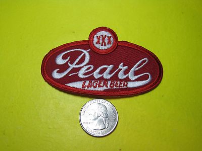 BEER PATCH PEARL BEER SMALL SIZE IRON ON -or- SEW ON BACKING TEXAS BREW CAP ETC!