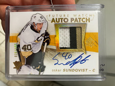 16-17  SP AUTHENTIC OSKAR SUNDQVIST ROOKIE FUTURE WATCH AUTO PATCH /100