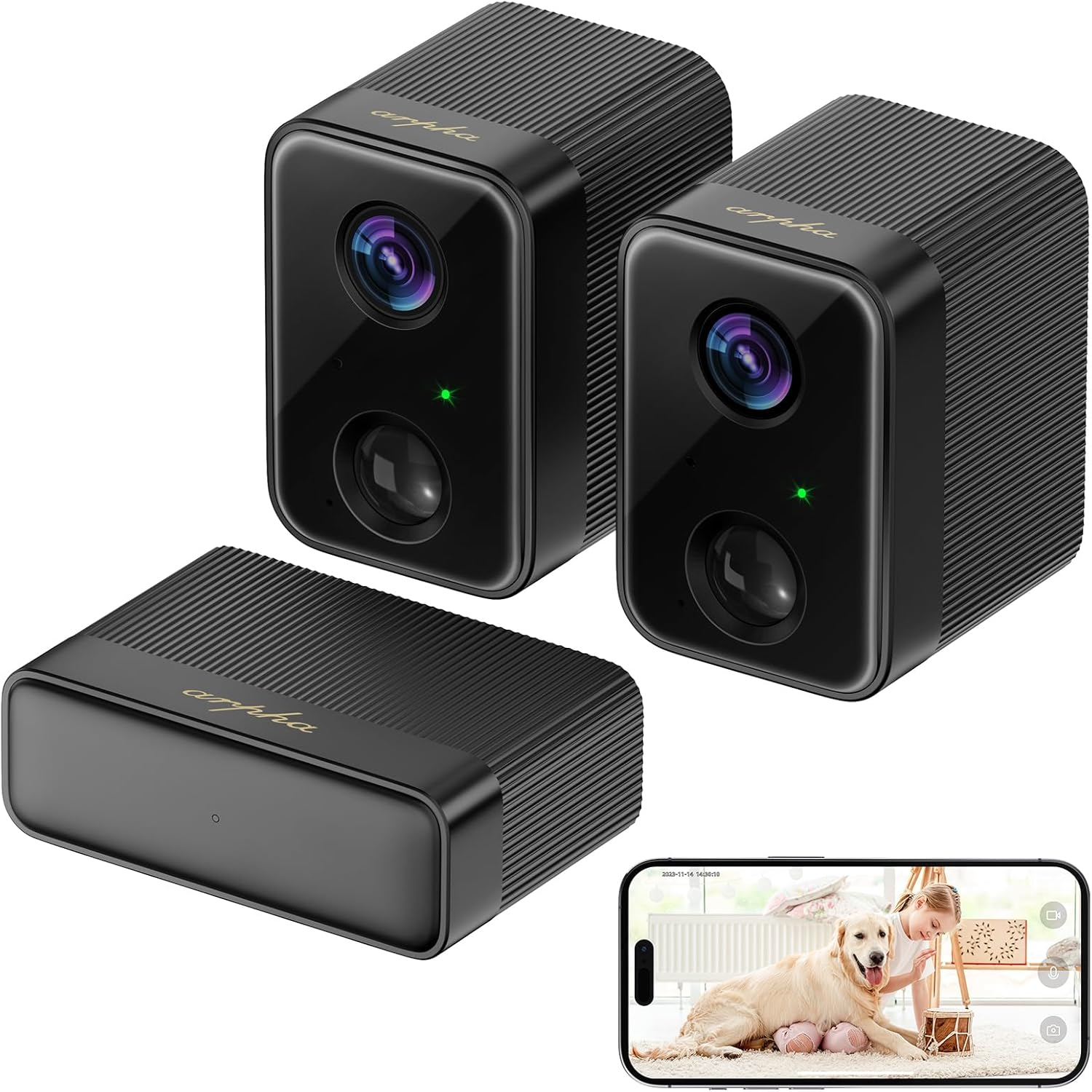 Security Camera Wireless Outdoor with Homebase, 1080P 2.4Ghz Wifi Battery Camera-image