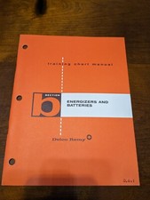 VINTAGE 1968 DELCO-REMY "Energizers and Batteries " TRAINING CHART MANUAL