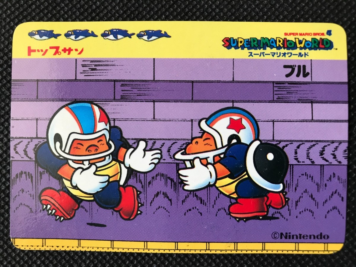 Chargin' Chuck Vintage Super Mario World Topsun Card Game Japanese