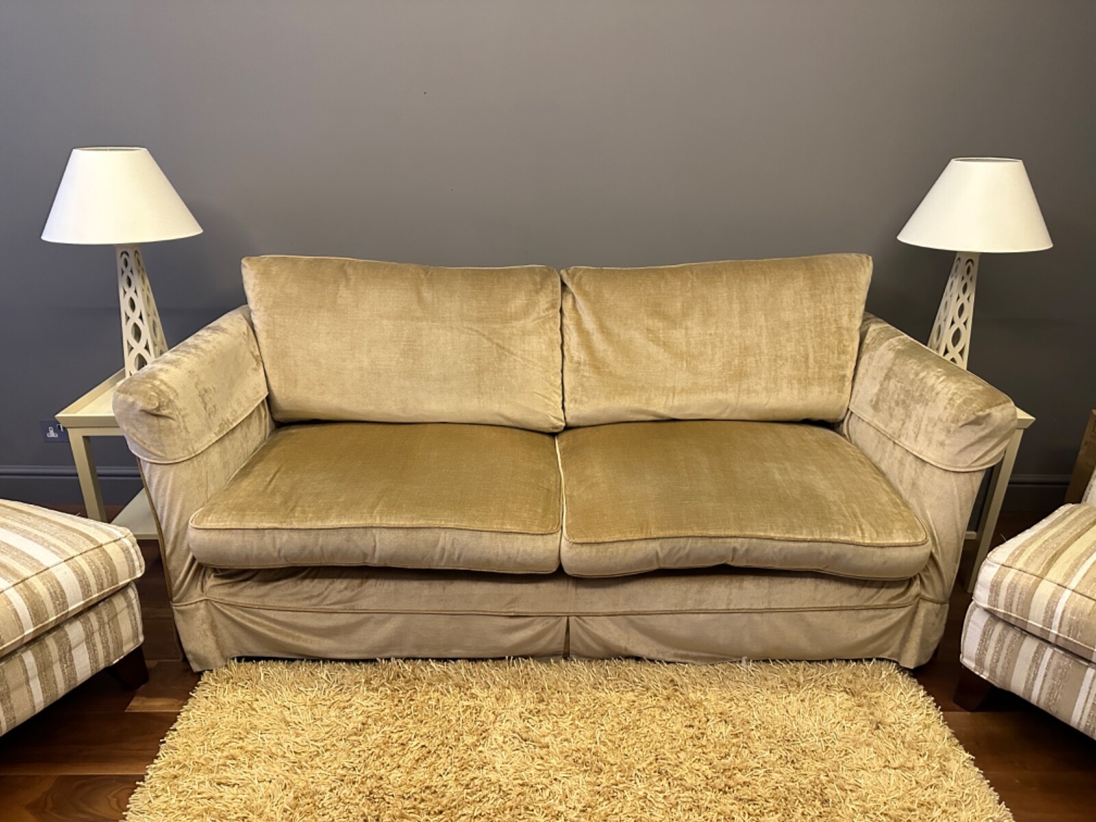 Extra Large 2 Seater Velvet Sofa used (Laura Ashley) eBay