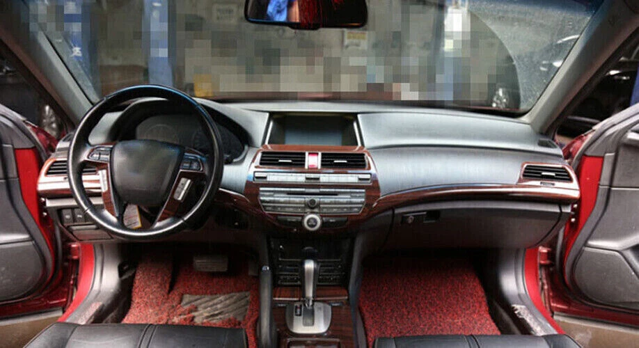 Cuadro volante delantero madera roja 2* para Honda Accord Crosstour 2008-2013 Foto 4 de 4