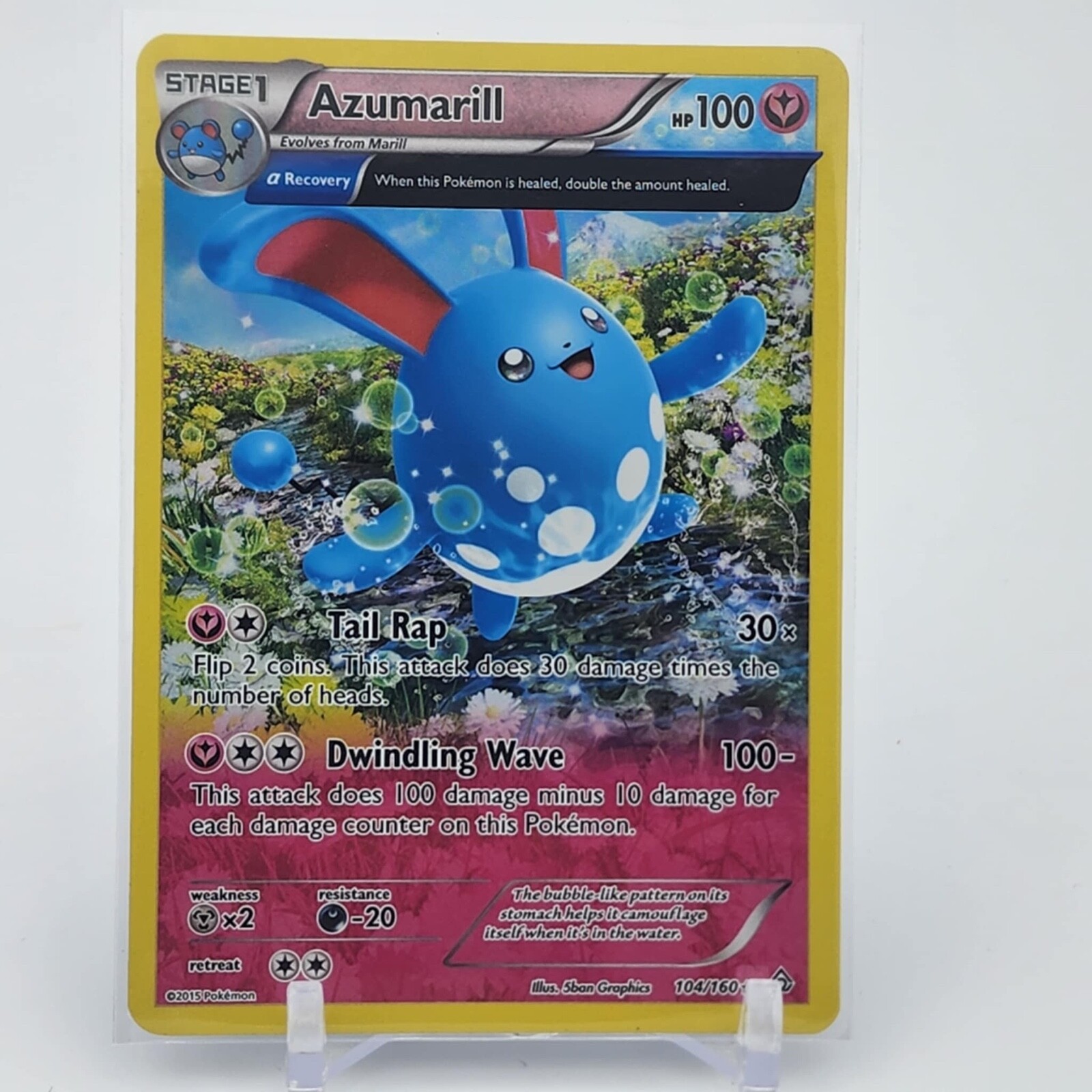 Azumarill 104/160 Reverse Holo Rare XY Primal Clash Pokemon TCG - LP