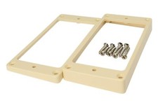 Plastic Mounting Rings for Humbuckers Curved Cream