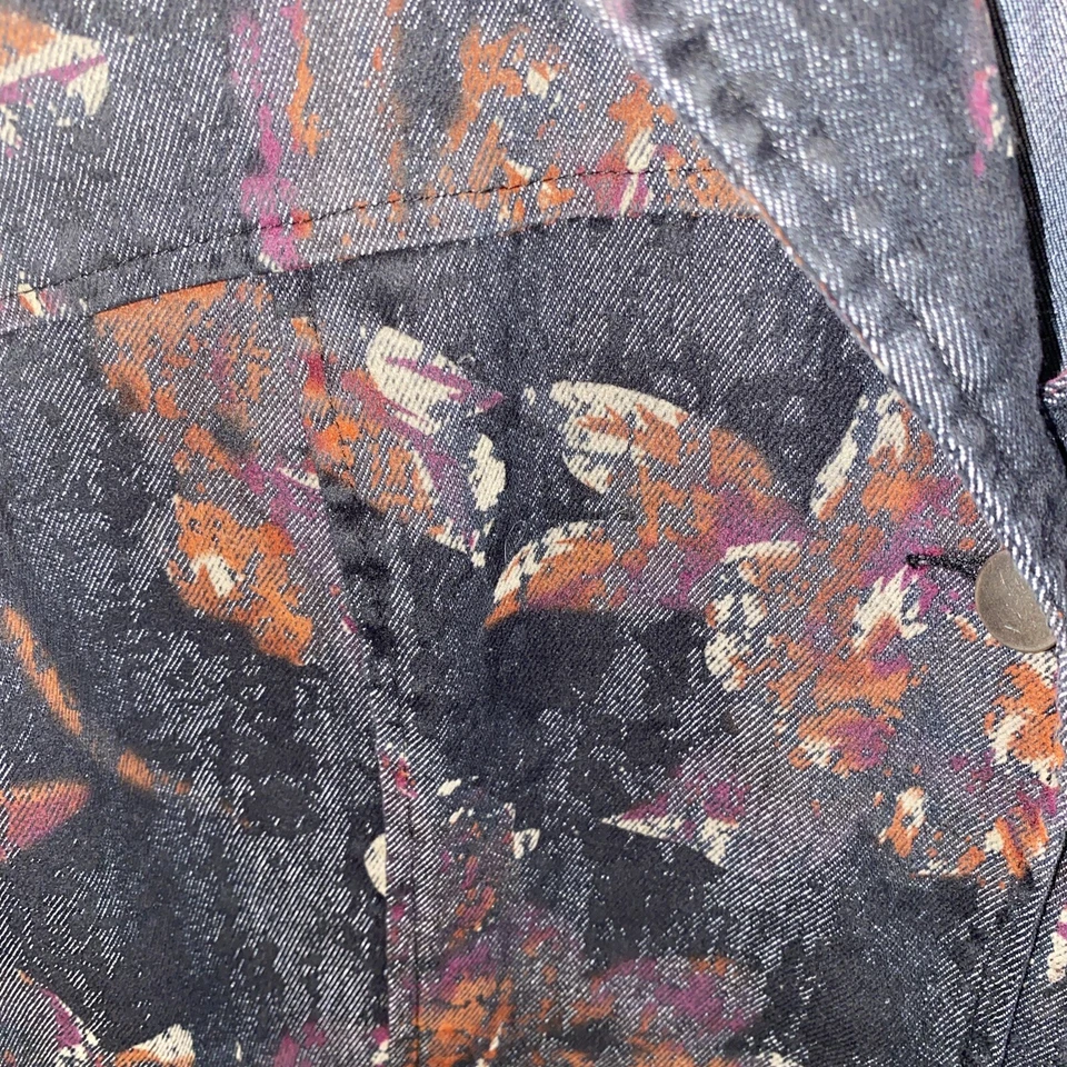 Christopher And Banks VEST Floral Black Burgundy Plum Tapestry  - Size XL - Image 3 of 4