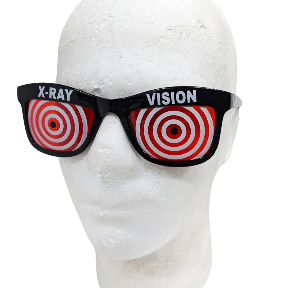 Red XRay Vision Glasses X Ray Specs Goggles Spiral Hypnotize Wayfarer