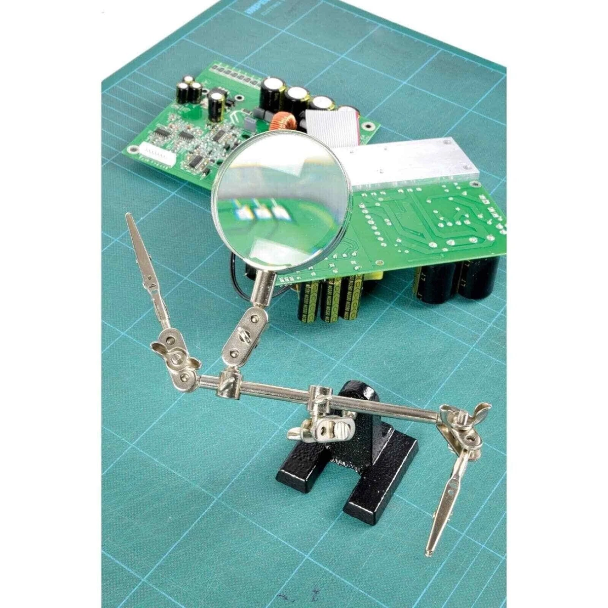 Soldering iron kit with magnifying glass online