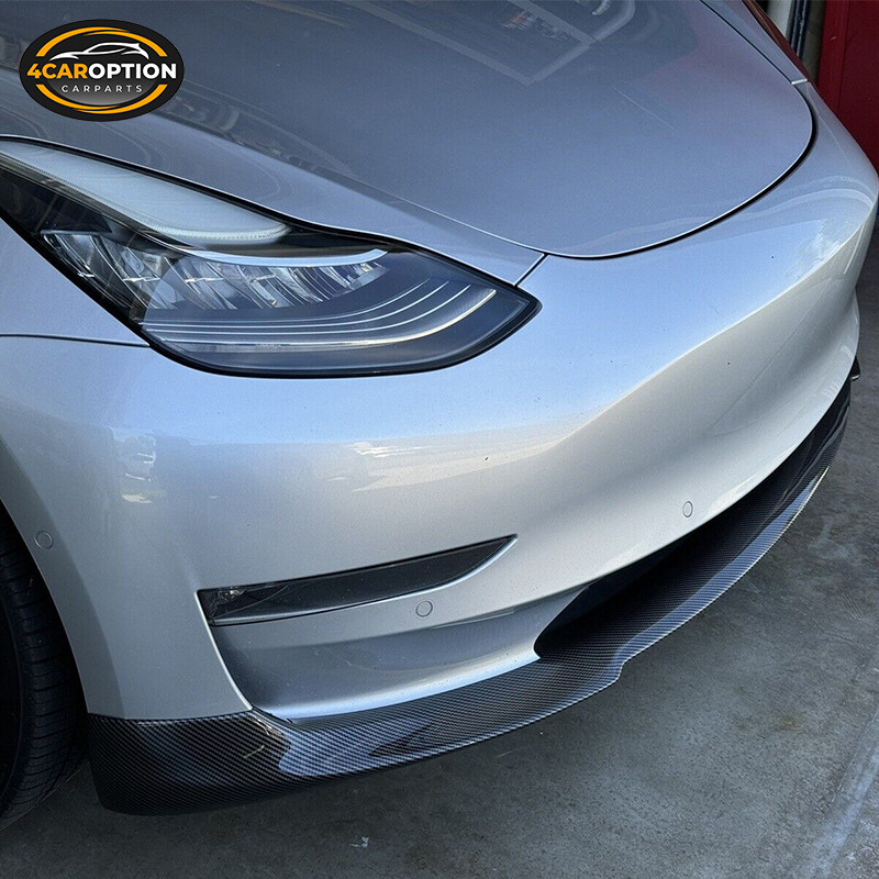 Buy Fit Tesla odel 3 Front Buper Lip Kit Car Glossy ods Spoilers for 2017-2022 Tesla odel 3