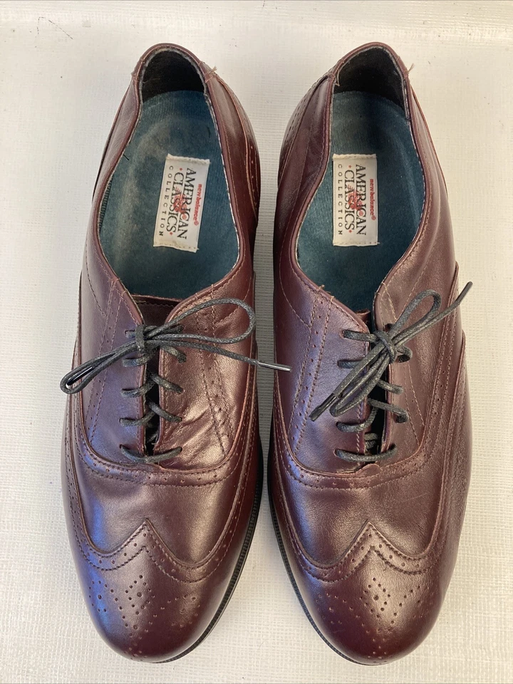 New Balance American Classics Hecho en EE. UU. Marrón Punta de Ala Zapatos Talla N11 4E Nuevo de Lote Antiguo Foto 3 de 4