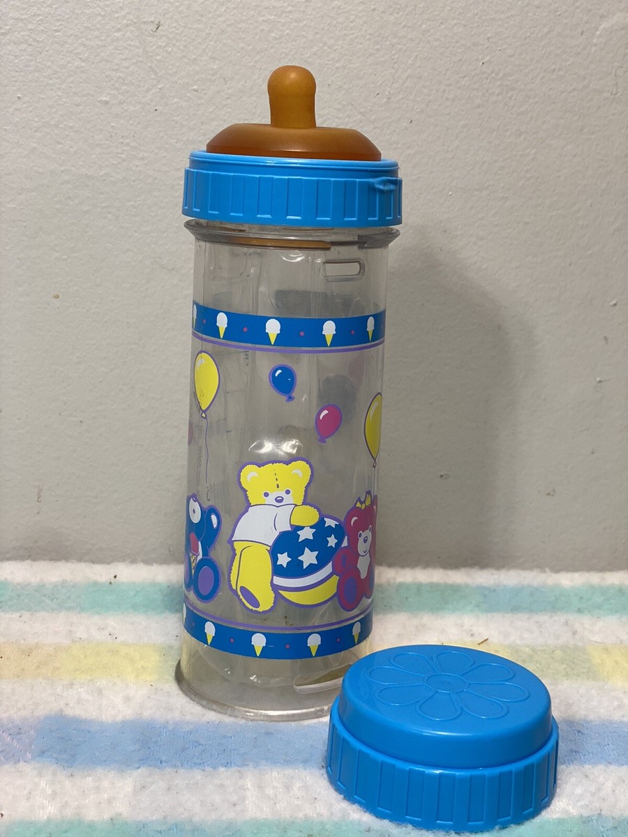 Vintage Playtex Decorated Nurser FLAT Top Nipple Drop In oz Baby