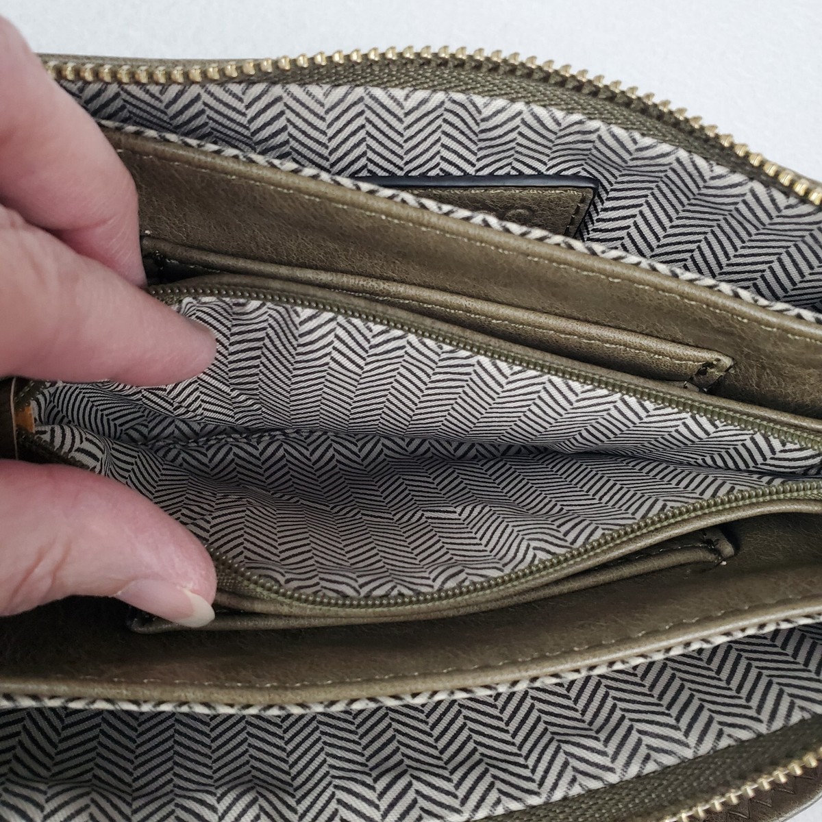 JEN & CO. Riley Micro Straw Vegan Leather Crossbody Bag - Small Wristlet Clutch Purse For Women, Adjustable Strap - View #6