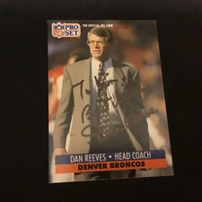 Autographed 1991 Pro Set Dan Reeves DEC.    #L-1
