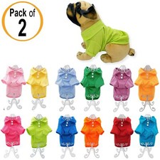 PACK of 2 Select  olors Dog Polo Shirt T-Shirt Puppy Cat Clothes For SMALL Pet