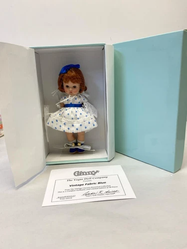 VOGUE GINNY VINTAGE FABRIC BLUE DOLL 10exsl02