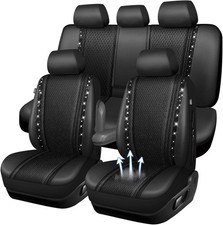 CAR PASS Memory Foam 3D Mesh Bling Diamond Car Seat Cover Full
