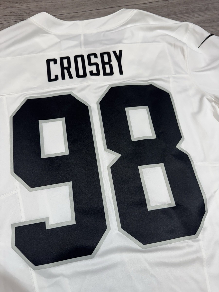 Las Vegas Raiders #98 Maxx Crosby White NFL Jersey Shirt Size XL