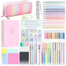 52Pcs Aesthetic Bible Study Supplies,Bible Journaling Kit Note Taking Sets fo...