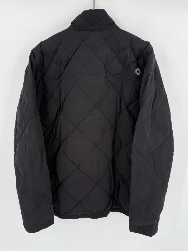 Marmot Jacket Men’s XL Black Down Puffer 600 Quilted Full Zip Outdoors Hiking - Image 2 of 4