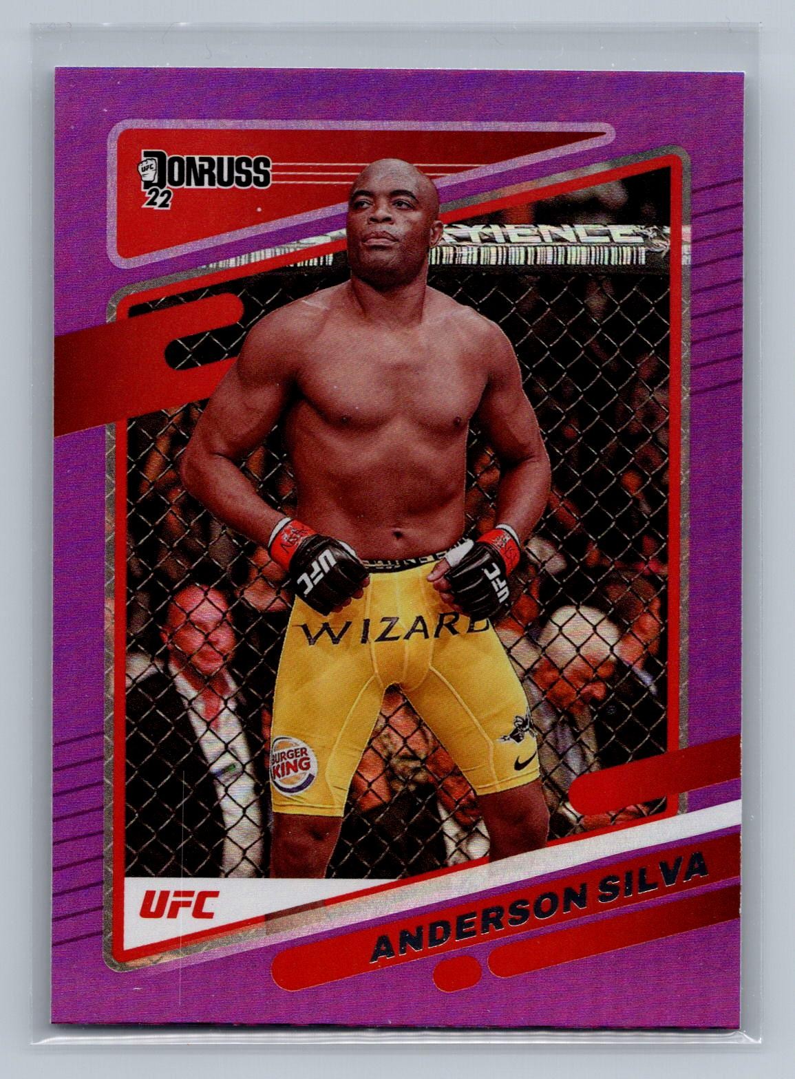Anderson Silva 2022 Donruss UFC Purple Flood #71